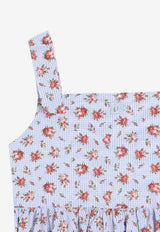 Dolce & Gabbana Kids Girls Small Rose Print Sleeveless Poplin Dress Multicolor L54DQ6 HS5UL HC5XJ