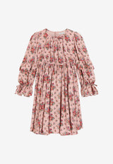 Dolce & Gabbana Kids Girls Small Flower Bouquet Print Dress Multicolor L54DR2 FS8DO HF5XK