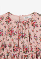 Dolce & Gabbana Kids Girls Small Flower Bouquet Print Dress Multicolor L54DR2 FS8DO HF5XK