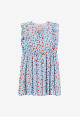 Dolce & Gabbana Kids Girls Small Rose Print Ruffled Dress Multicolor L54DR7 HS5UP HC5XJ