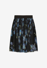 Dolce & Gabbana Kids Girls Bluebell Print Skirt L55I00 HS5Q3 HN4YH