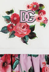 Dolce & Gabbana Kids Girls DG Logo Floral Dress Multicolor L5JD9R G7O9M S9000
