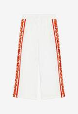 Dolce & Gabbana Kids Girls Majolica Print Track Pants White L5JPI8 G7P4K W0111