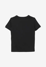 Dolce & Gabbana Kids Girls Logo Label T-shirt L5JTMO G7M4W N0000 Black