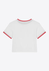 Dolce & Gabbana Kids Girls Logo Patch T-shirt L5JTNE G7M6E W0800 White