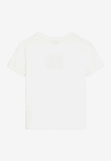 Dolce & Gabbana Kids Girls Sequined DG Logo T-shirt White L5JTNJ G7P4E W0111