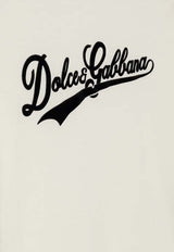 Dolce & Gabbana Kids Girls Signature Logo T-shirt White L5JTNK G7PWL S9000