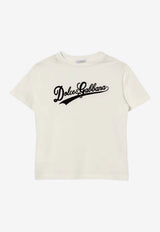 Dolce & Gabbana Kids Girls Signature Logo T-shirt White L5JTNK G7PWL S9000