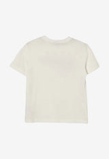 Dolce & Gabbana Kids Girls Signature Logo T-shirt White L5JTNK G7PWL S9000