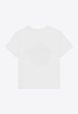 Dolce & Gabbana Kids Girls Rhinestone Floral T-shirt White L5JTNK G7O9J HA5MH