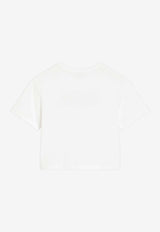 Dolce & Gabbana Kids Girls Majolica Print Logo T-shirt White L5JTNL G7P4H W0111
