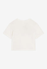 Dolce & Gabbana Kids Girls Printed Crewneck T-shirt White L5JTNL G7P5Y W0111