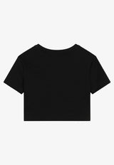 Dolce & Gabbana Kids Girls Cool Girls Cropped T-shirt Black L5JTQH G7PXF N0000
