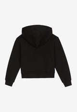 Dolce & Gabbana Kids Girls Rhinestone-Embellished Hooded Sweatshirt L5JW9G G7K2W N0000