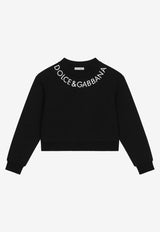 Dolce & Gabbana Kids Girls Logo-Embroidered Crewneck Sweatshirt L5JW9N G7L1J N0000