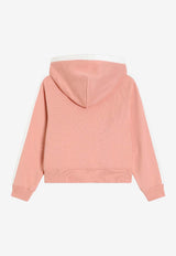 Dolce & Gabbana Kids Girls Signature Logo Zip-Up Hoodie Pink L5JWCV G7PWH F0079