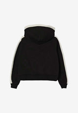 Dolce & Gabbana Kids Girls Signature Logo Zip-Up Hoodie Black L5JWCV G7PWH N0000