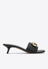 Loewe Anagram Pebble Calf Leather Sandals Black L815465XAZLE/S_LOEW-1100