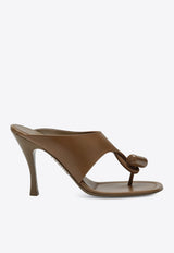 Loewe Toggle 90 Leather Thong Sandals Brown L815465XBALE/S_LOEW-3980