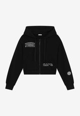 Dolce & Gabbana Kids Kids Logo Print Zipped Hooded Sweatshirt L8JWAP G7M6X N0000