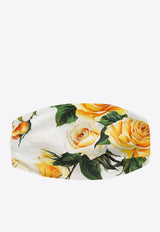 Dolce & Gabbana Kids Girls Rose Print Bandanna LB4H91 HS5QR HA3VO Multicolor