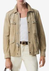 Tom Ford Suede Motor Jacket LBS067-LMS023S25 IG610 Beige
