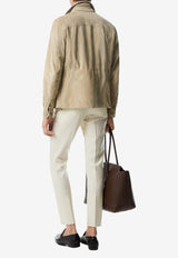 Tom Ford Suede Motor Jacket LBS067-LMS023S25 IG610 Beige