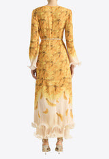 ANTIPODEAN Bathers Fluted Midi Dress Yellow LD0208R26BAT_YELLOW