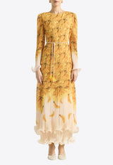 ANTIPODEAN Bathers Fluted Midi Dress Yellow LD0208R26BAT_YELLOW