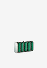 L’AFSHAR Alba Crystal Embellished Clutch Green LF25-13-079_GREEN