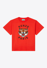 Kenzo Kids Boys Lucky Tiger Print T-shirt K61137/997_RED