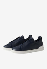 ZEGNA Triple Stitch Secondskin Low-Top Sneakers Blue LHOTA-S5207Z-ARE_TS