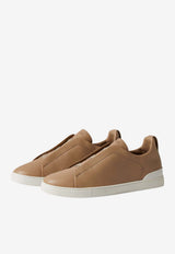 ZEGNA Triple Stitch Secondskin Low-Top Sneakers Beige LHOTA-S5207Z-CRE_TS