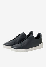 ZEGNA Triple Stitch Secondskin Low-Top Sneakers Dark Green LHOTA-S5207Z-DCO_TS