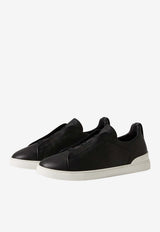 ZEGNA Triple Stitch Secondskin Low-Top Sneakers Black LHOTA-S5207Z-NER_TS