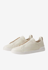 ZEGNA Triple Stitch Secondskin Low-Top Sneakers White LHOTA-S5207Z-PAN_TS