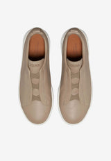 ZEGNA Triple Stitch Secondskin Low-Top Sneakers Taupe LHOTA-S5207Z-PIC_TS
