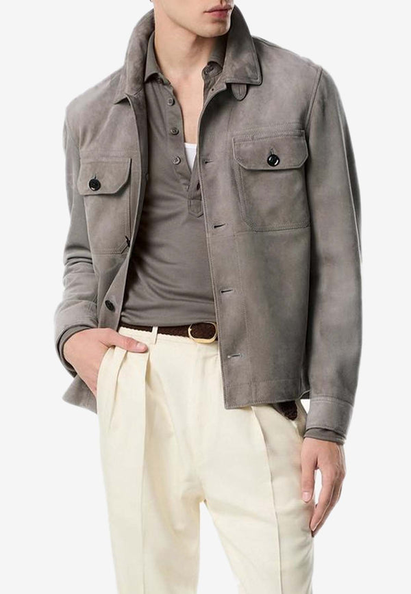 Tom Ford Classic Suede Overshirt LJS001-LMS003S23 IG616