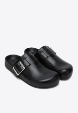 Loewe Ease Buckle Leather Clogs Black LLSS465X03LE/Q_LOEW-1100