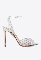 Aquazzura Lumiere 105 Crystal-Embellished Sandals LMEHIGS0-PSY-CCC Silver
