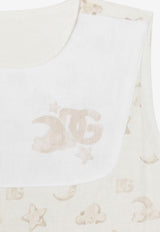 Dolce & Gabbana Kids Baby Boys Moon and Star Print Baby Nest White LN7A33 FS4HW HA5LC