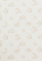 Dolce & Gabbana Kids Baby Boys Moon and Star Print Baby Nest White LN7A33 FS4HW HA5LC
