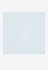 Dolce & Gabbana Kids Baby Boys Sail Boat Printed Blanket Sky Blue LNJA88 G7O1P HA5LB