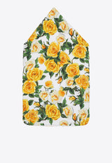 Dolce & Gabbana Kids Baby Girls Rose Print Sleep Bag LNJAD5 G7K6O HA3VO Multicolor