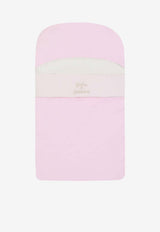Dolce & Gabbana Kids Baby Girls Embroidered Interlock and Linen Sleeping Bag Pink LNJAI7 G7PUP F3721