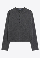 S Max Mara London Sweater in Wool and Cashmere Gray LONDONWO/R_MAXS-011