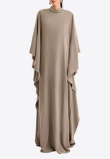 GEMY MAALOUF Beaded Draped Kaftan Dress Taupe LOOK 3- GMCP26 7887KF_TAUPE