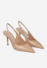 Jimmy Choo Love 85 Calf Leather Slingback Pumps Beige LOVE SB 85 CLF CHAI