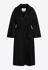 Max Mara Ludmilla Wrap Cashmere Coat with Belt Black LUDMILLAWO/R_MAXM-004