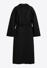 Max Mara Ludmilla Wrap Cashmere Coat with Belt Black LUDMILLAWO/R_MAXM-004